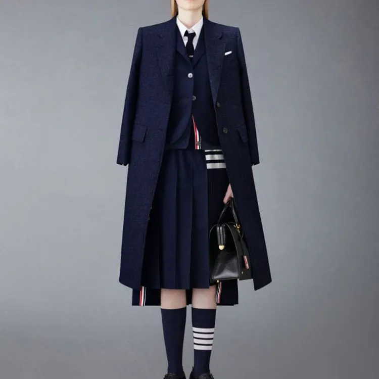 THOM BROWNE 4 Bar V Neck Cardigan-6