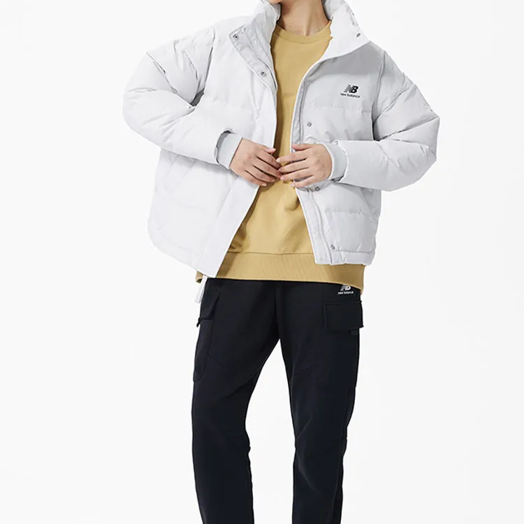 New Balance Down Jacket Women's Gray White-5