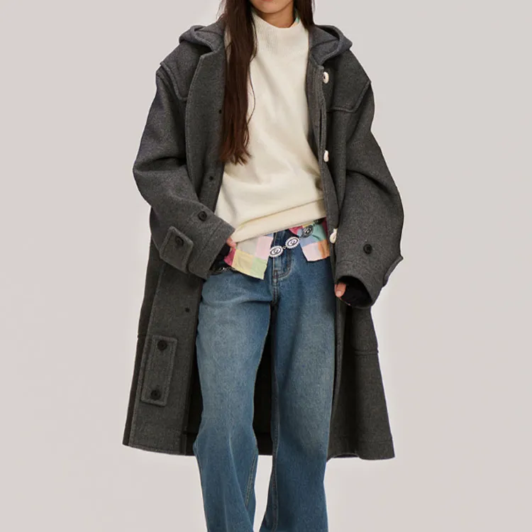 COVERNAT Coats Unisex Charcoal Gray-2