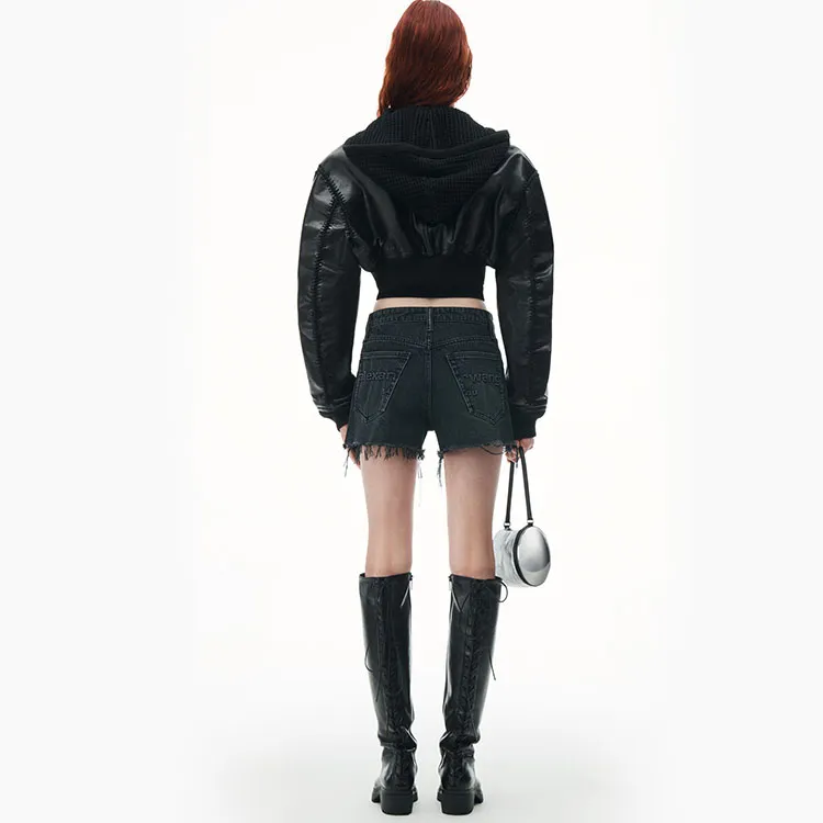 Alexander Wang Frayed Edge Denim Shorts-1