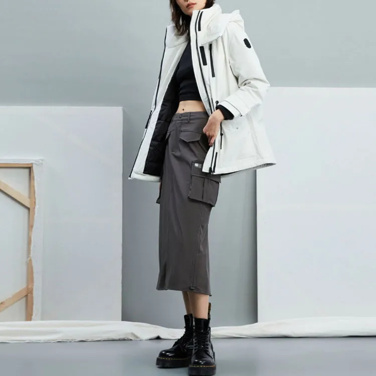 GAP Casual Long Skirts Women's Black Gray Color-2