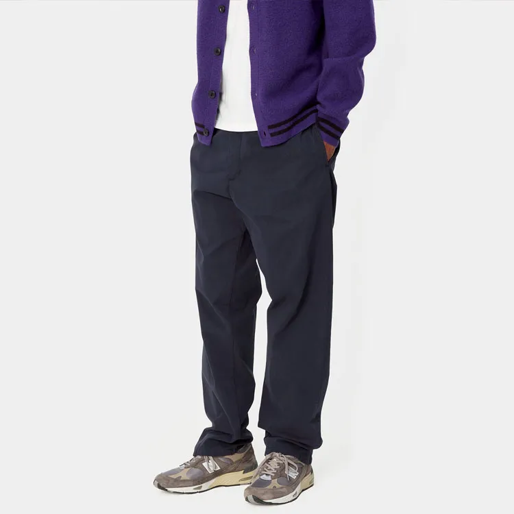 Carhartt WIP SS24 Calder Pant Poplin Casual Pants Men's Marine Blue-3