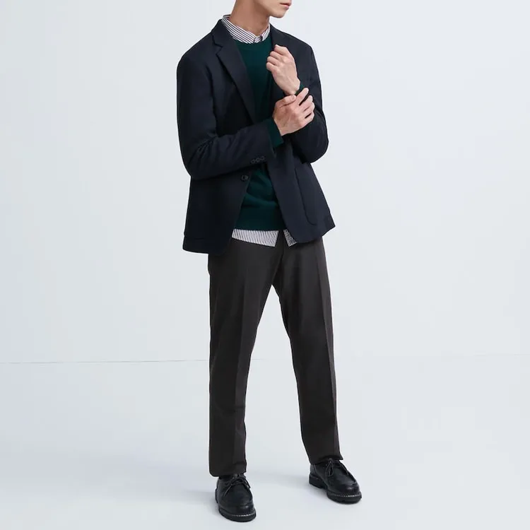 UNIQLO Suit Trousers Men Dark Gray-1