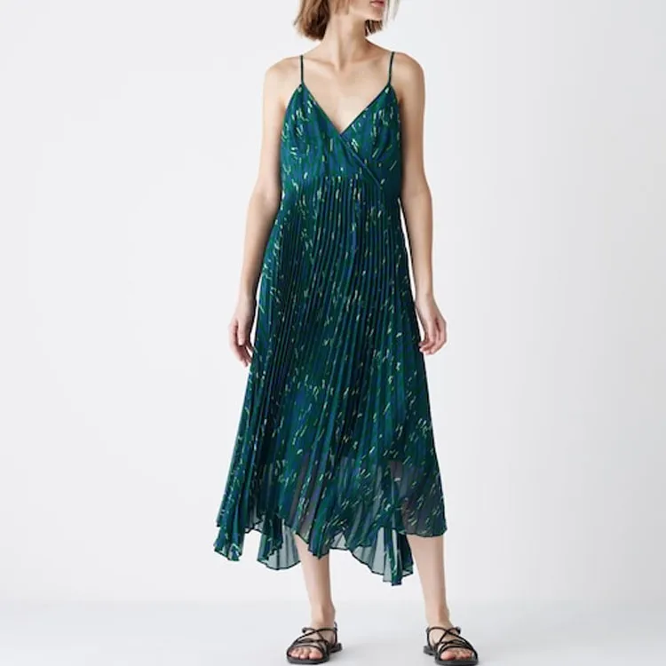 UNIQLO Slip Dresses Women's Green-2