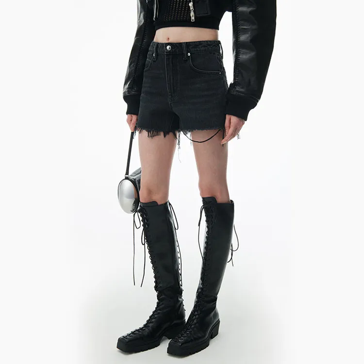 Alexander Wang Frayed Edge Denim Shorts-3