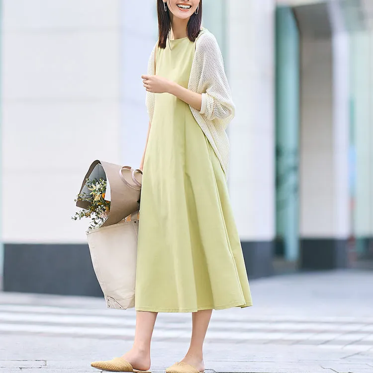 UNIQLO Sleeveless Dress Women's Light Green-1