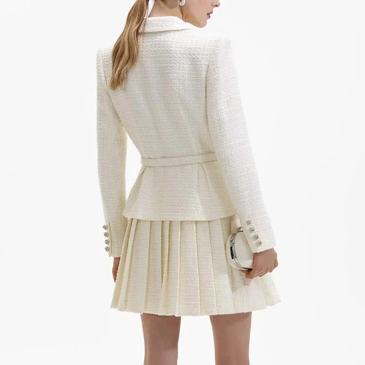 Self portrait Long Sleeved Dresses Women's Ivory White-1
