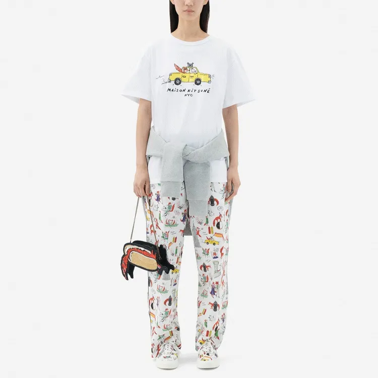 Maison Kitsune T Shirts Unisex White-2