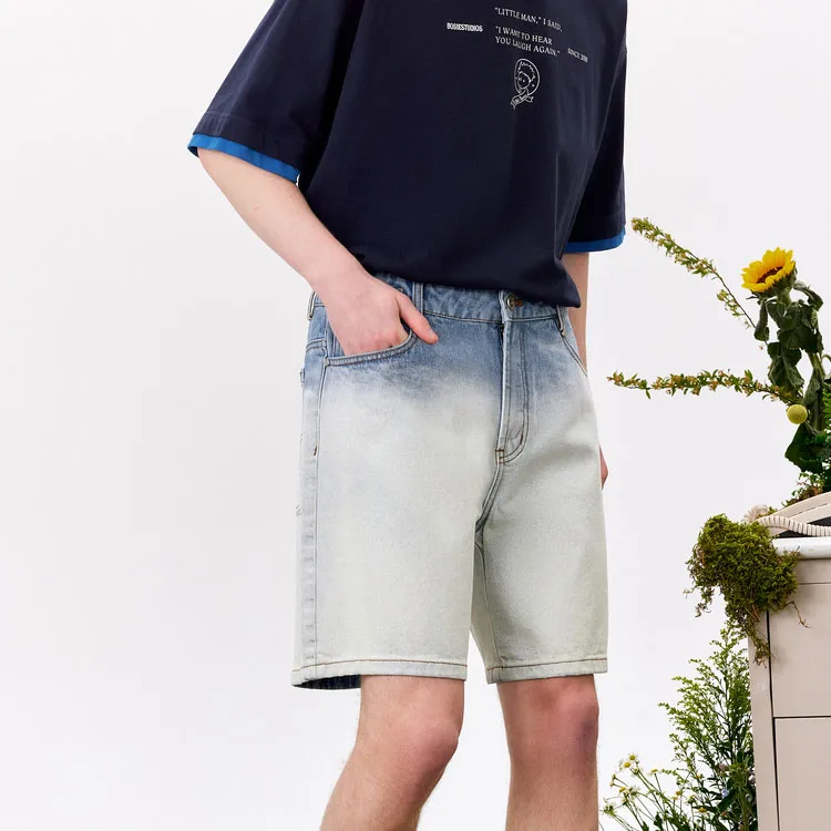 Bosieagender Denim Shorts Unisex Milk White-4