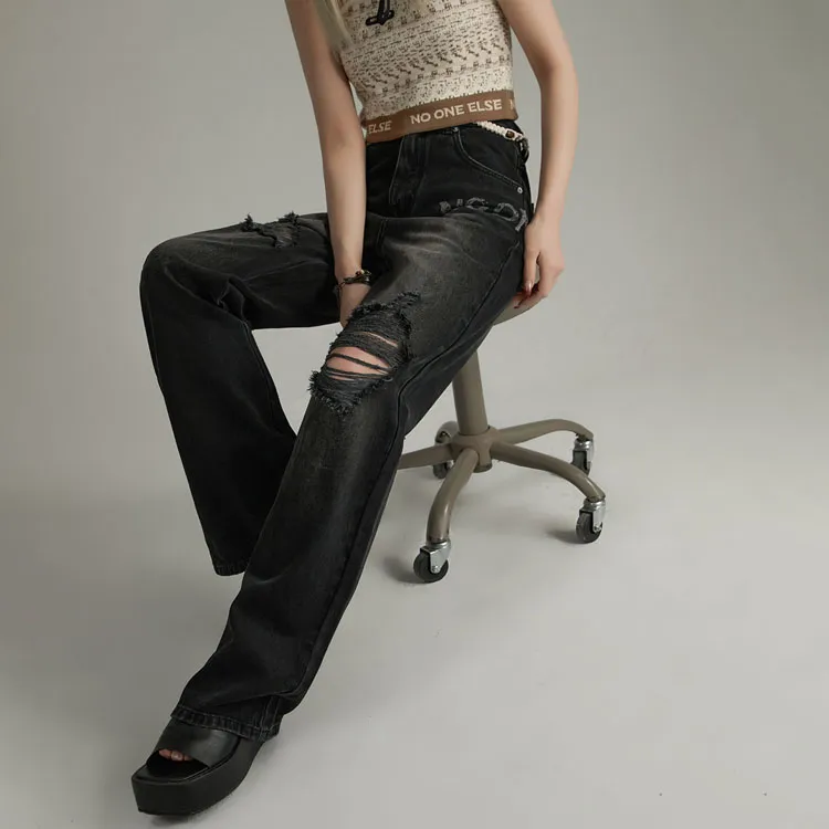 NO ONE ELSE Jeans Women's Black-3