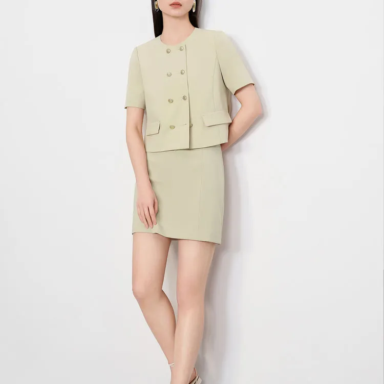 JZ. ANNAKRO Casual Short Skirts Women's Beige Coffee-4