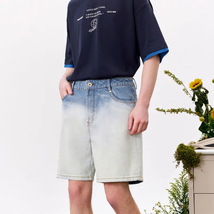 Bosieagender Denim Shorts Unisex Milk White-5
