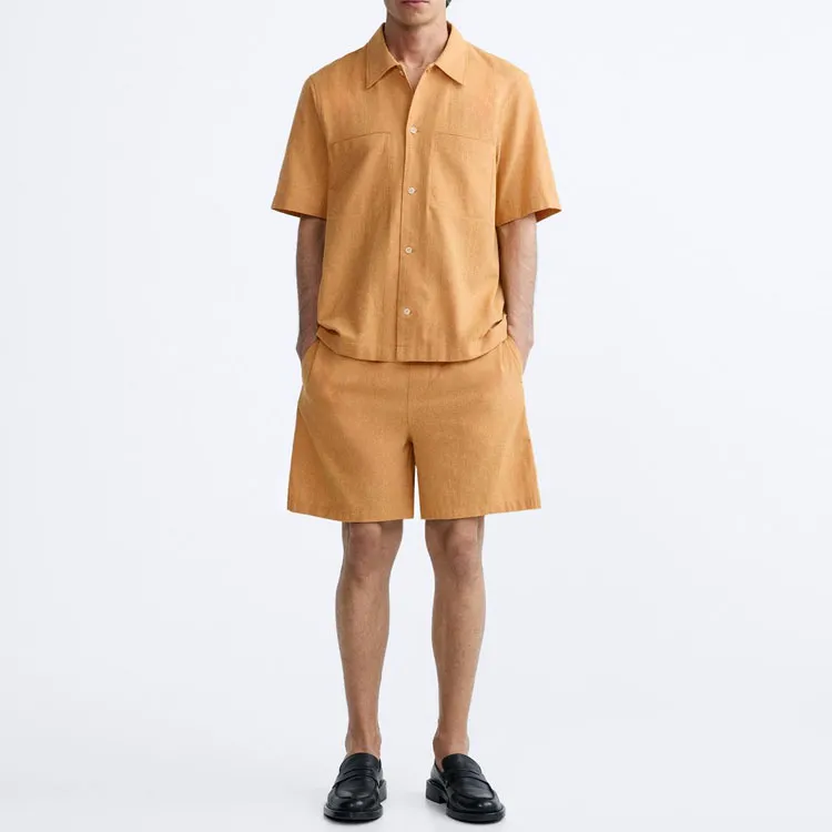 ZARA Casual Shorts Men's Orange-2