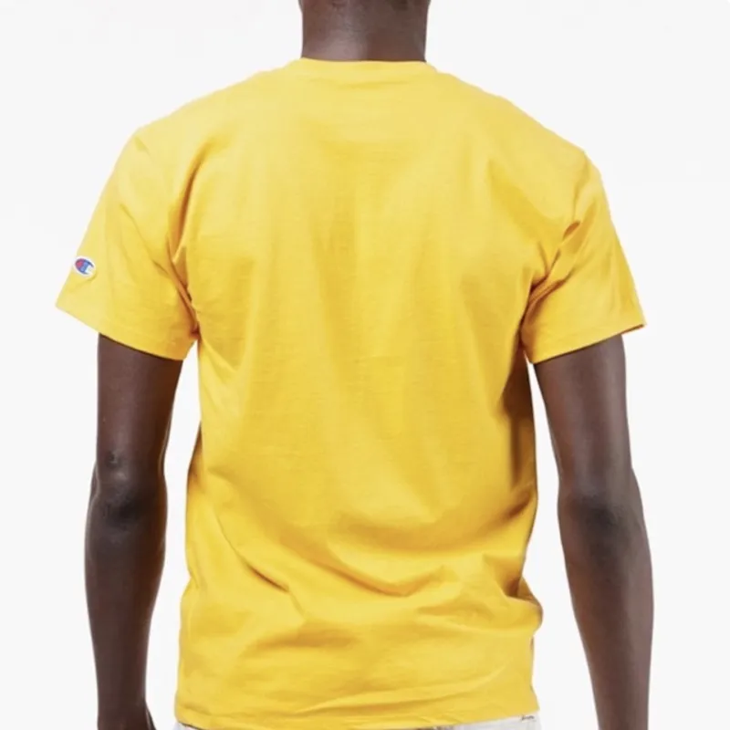 Champion T Shirts Unisex Sky Blue+Gold-5