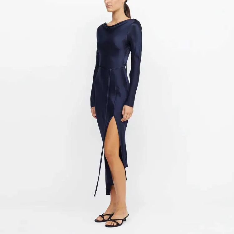 BEC+BRIDGE MOON DANCE LONG SLEEVE MAXI DRESS Long-Sleeved Dresses Women's INK/Ink-4