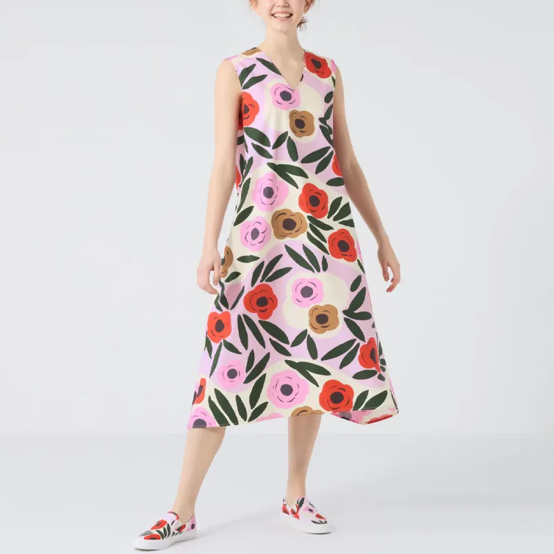 Marimekko X UNIQLO Marimekko Co-brand Sleeveless Dresses Women's Pink-1