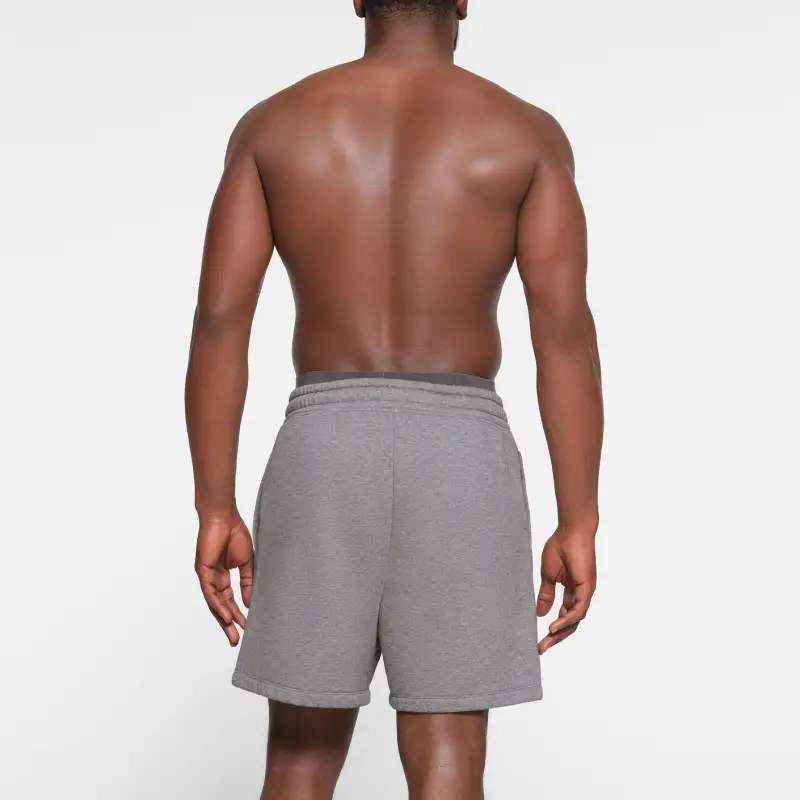 SKIMS FLEECE LOUNGE MENS SHORT Casual Shorts Men's DARK HEATHER GREY/ Dark Hemp Gray-3