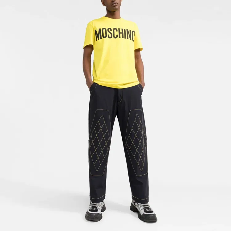 MOSCHINO T Shirts Men Yellow-2