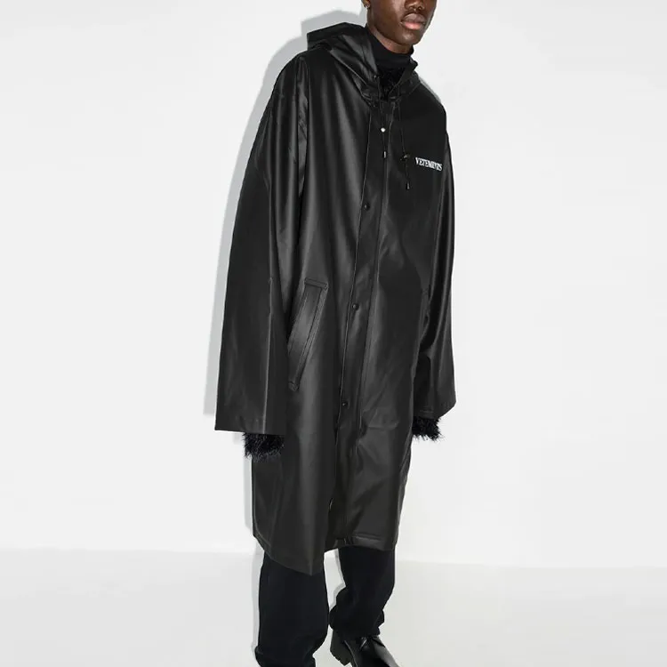 Vetements Trench Coats Men Black-2