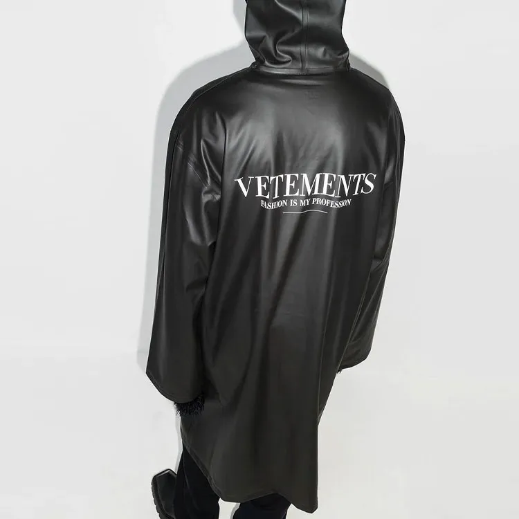 Vetements Trench Coats Men Black-3