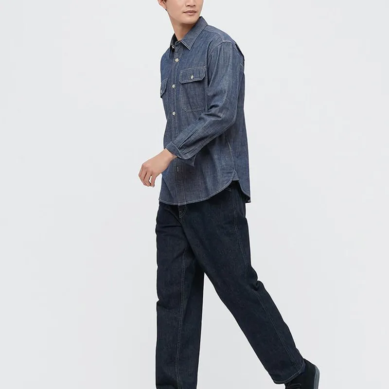 UNIQLO Shirts Unisex Sea Blue-1