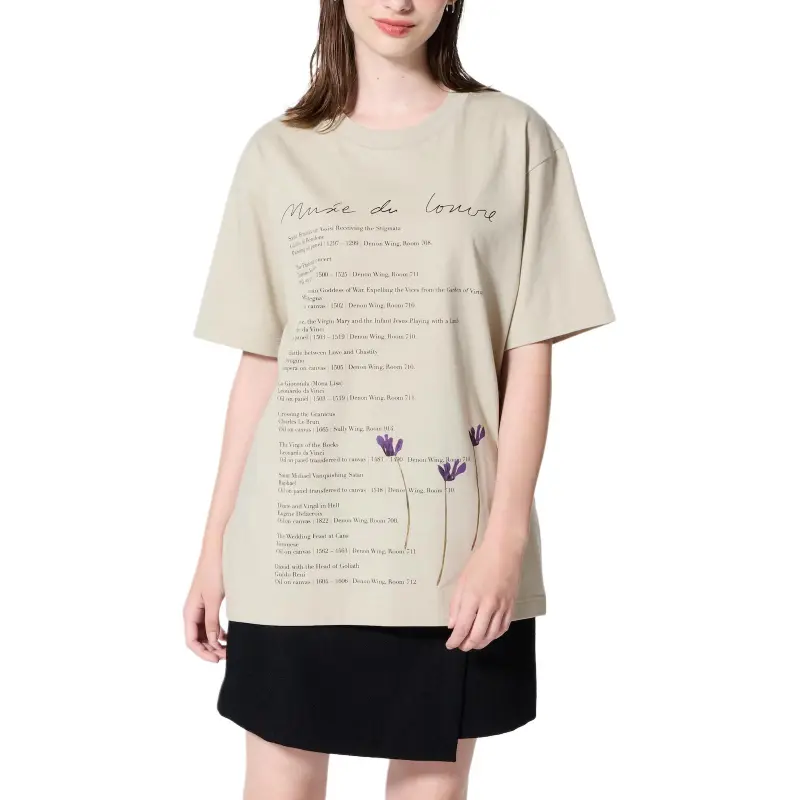 UNIQLO Louvre X Camille Henrot Collaboration T Shirts Unisex Natural-2