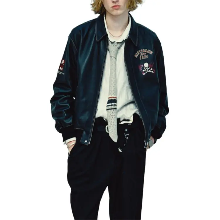 Mastermind Japan X C2H4 Washed Leather Jacket-2