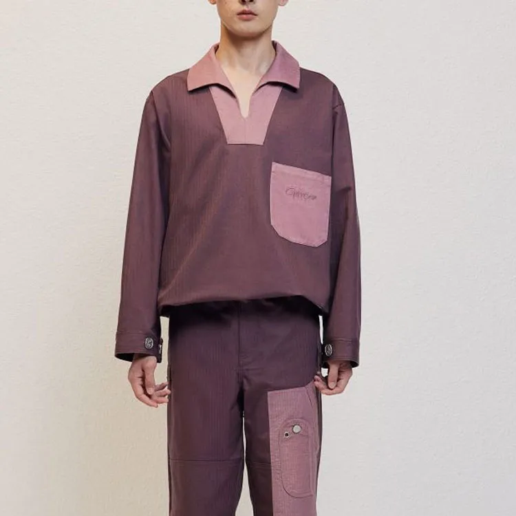 H&M GARCON BY GARCON Collaboration Shirts Unisex Plum Red-1