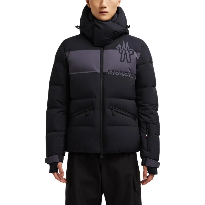Moncler Grenoble Logo Printed Hooded Padded Jacket-1