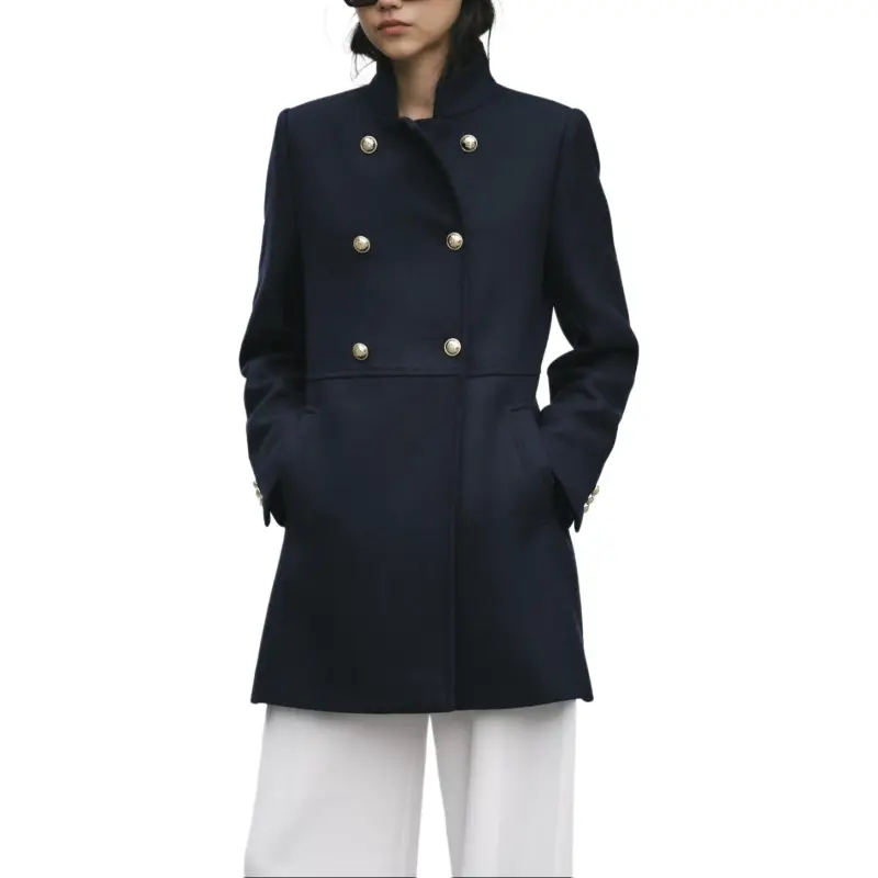ZARA Coats Women's Sea Blue-2