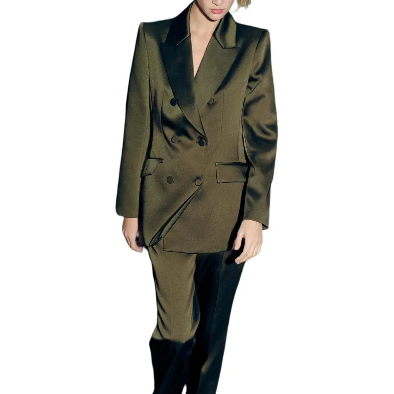 ZARA Business Suit Women's Dark Green-2