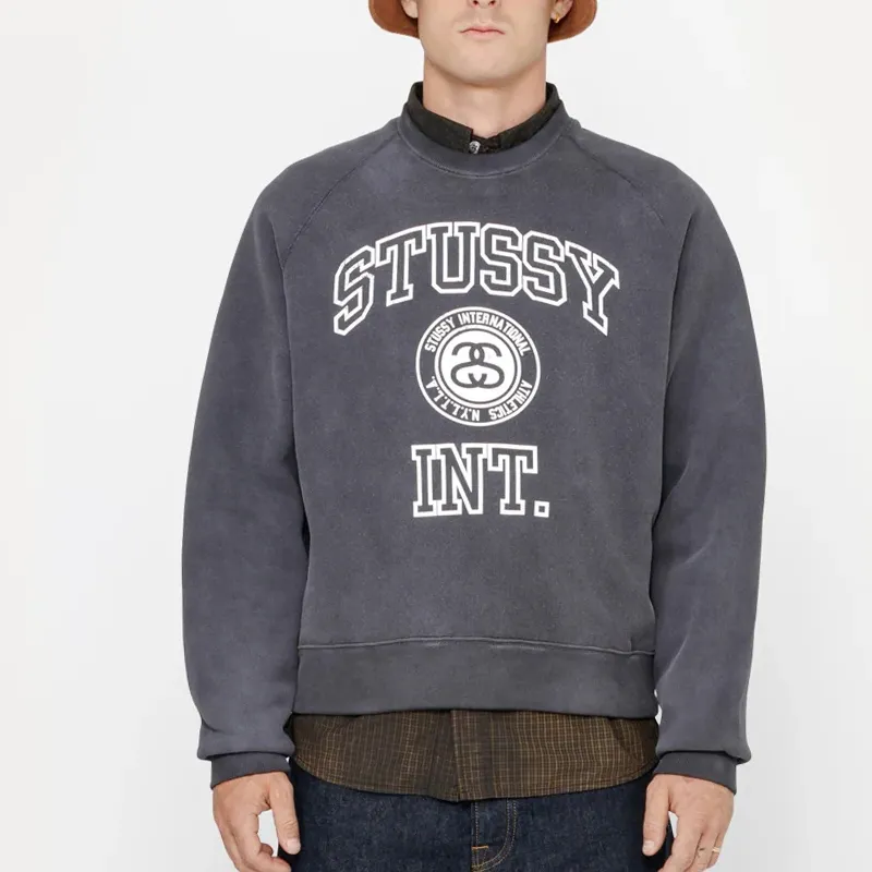 Stussy Overlock Varsity Raglan Crew-9