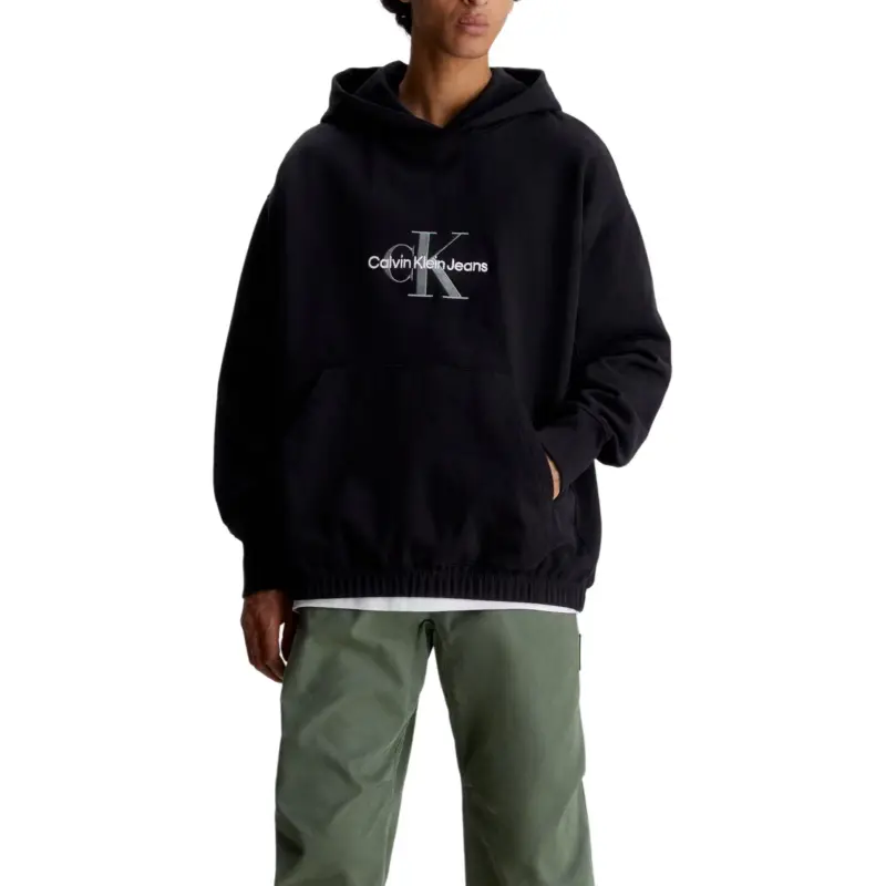 Calvin Klein Archival Monologo Logo embroidered Hoodie-1