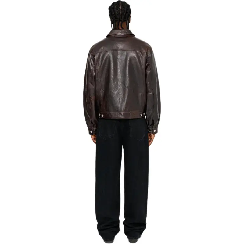 Stussy Trucker Leather Jacket-3