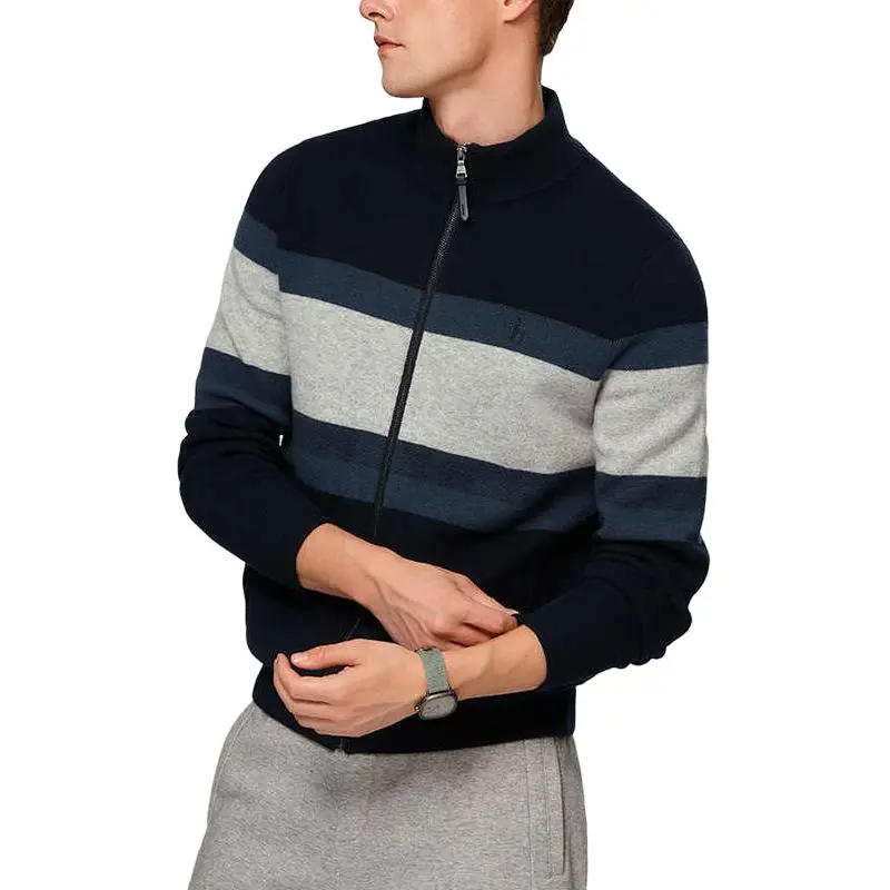 HAZZYS Sweater Men's Dark Navy Blue-4