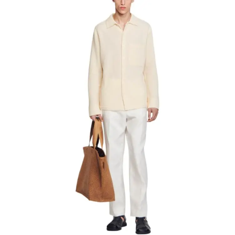 Sandro Waffle knit Shirt-1