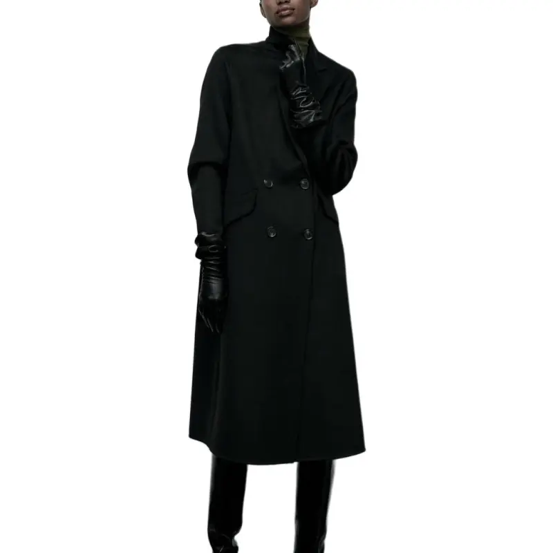 ZARA Coats Women's Black-2