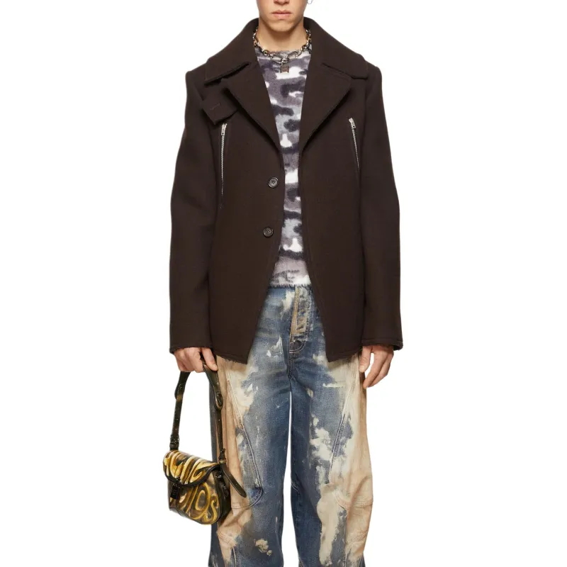 Acne Studios Zip Detailed Felted Jacket-1