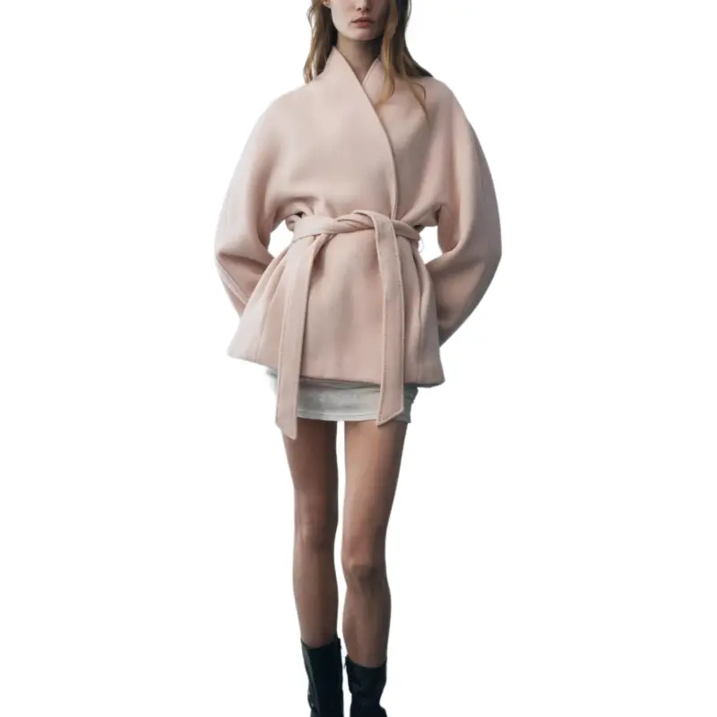 ZARA ZW Series Coats Women's Light Pink-2