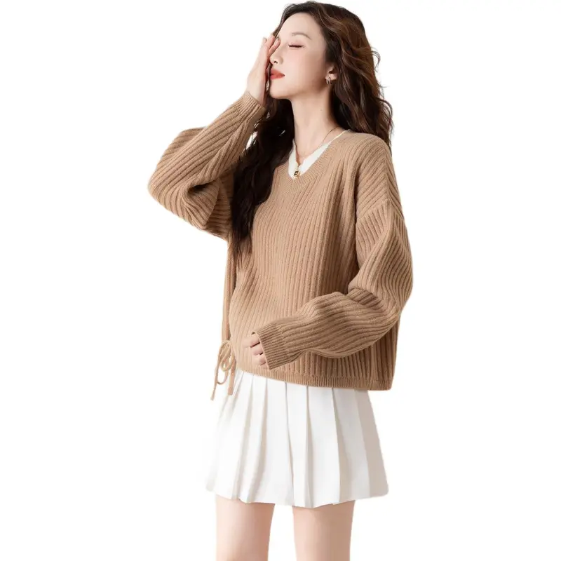 Tonlion Knitwear Women's Morandi Brown-2