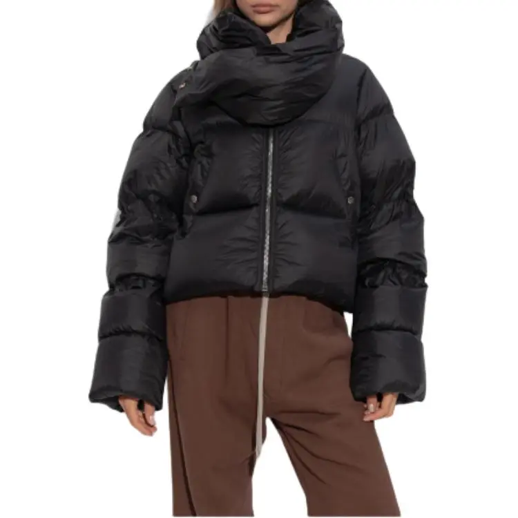 RICK OWENS Funnel Neck Jacket 'Black'-1