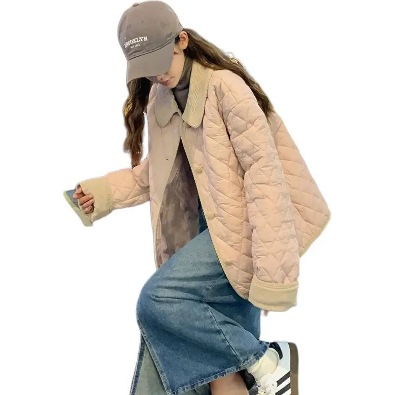 Tonlion Puffer Jacket Women's Gray Pink-2