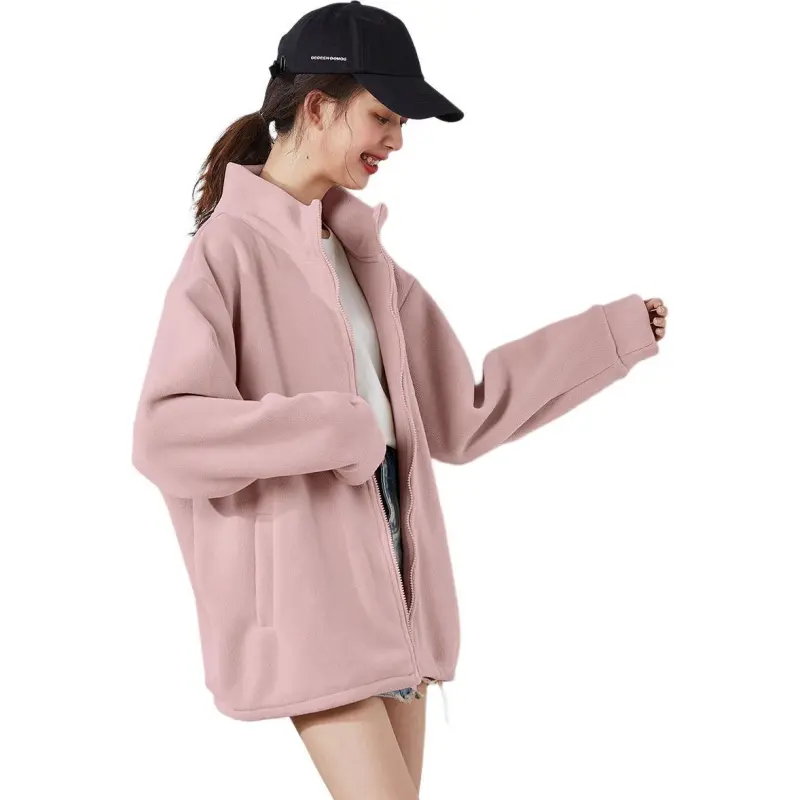 Tonlion Velvet feel Coat Women's Haze Pink-1