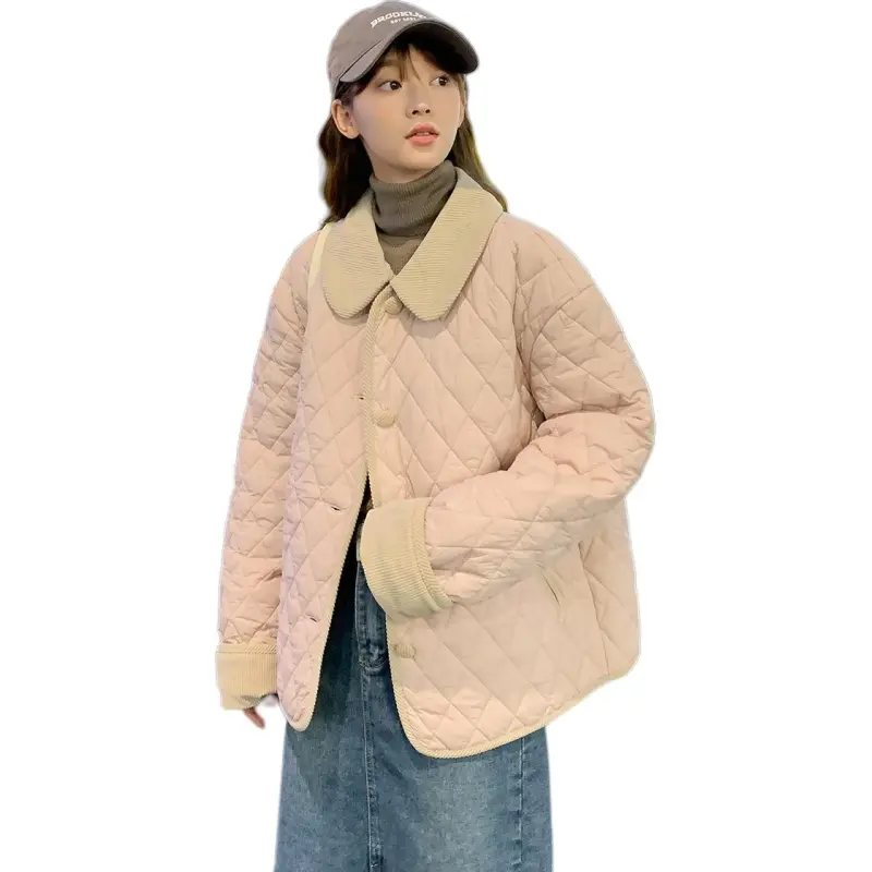 Tonlion Puffer Jacket Women's Gray Pink-3