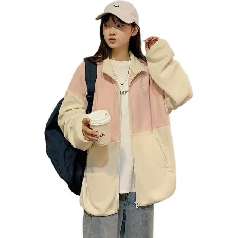 Tonlion Velvet feel Coat Women's Haze Pink-1
