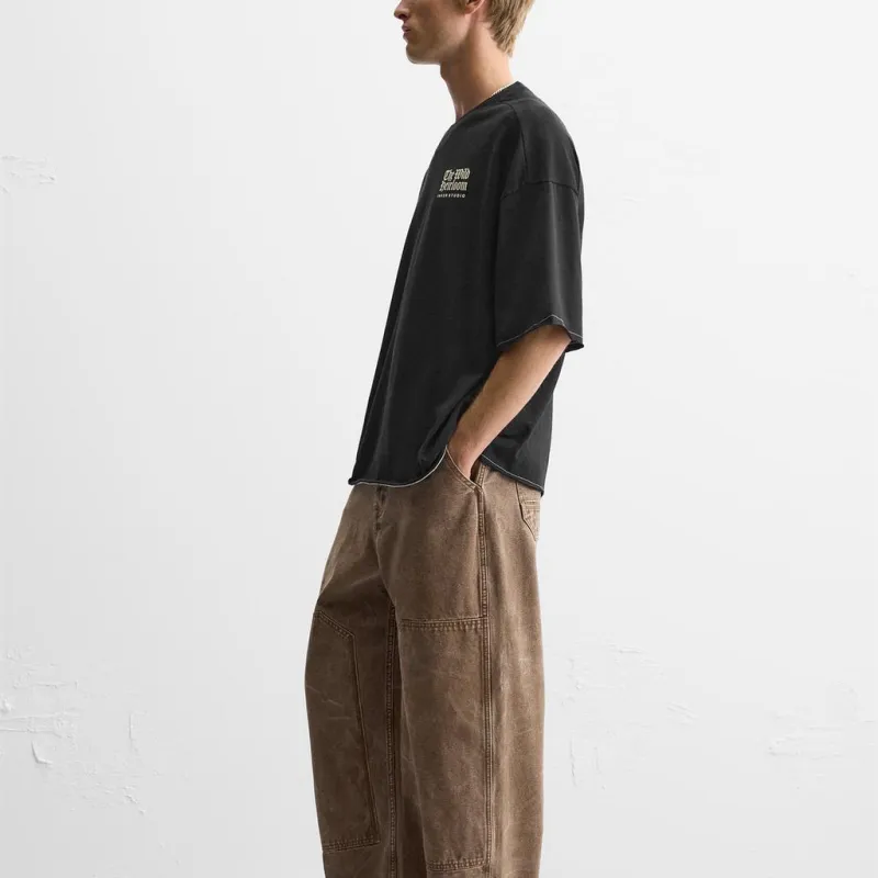 ZARA T Shirts Men Black-4