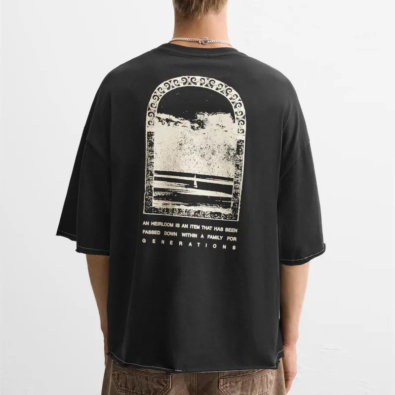 ZARA T Shirts Men Black-3