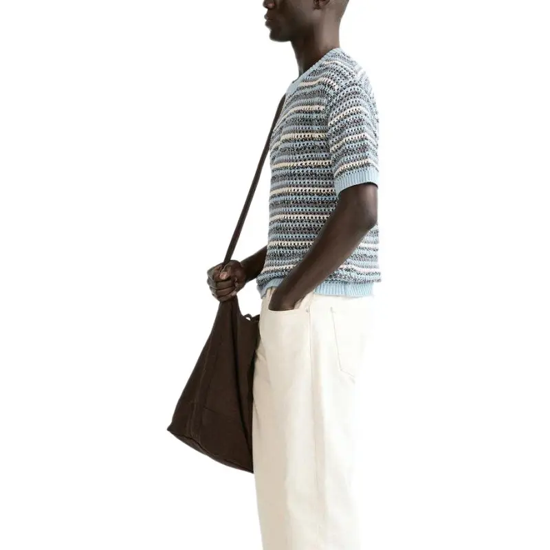 ZARA T Shirts Men Blue-3