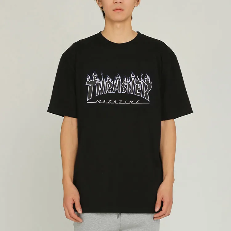 Thrasher SS22 T Shirt US Version Unisex Black-2