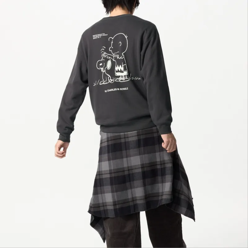 UNIQLO PEANUTS Collaboration Sweatshirt Unisex Dark Gray-3